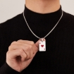 Picture of Trendy Ace of Hearts & Spades Titanium  Steel Pendant Necklace