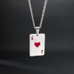 Picture of Trendy Ace of Hearts & Spades Titanium  Steel Pendant Necklace