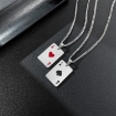Picture of Trendy Ace of Hearts & Spades Titanium  Steel Pendant Necklace