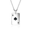 Picture of Trendy Ace of Hearts & Spades Titanium  Steel Pendant Necklace