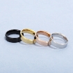 Picture of Simple Stainless Steel Double-Beveled Glossy Mirror Couple Ring