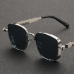 Picture of New Retro Square Frame Steampunk Metal Sunglasses