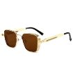Picture of New Retro Square Frame Steampunk Metal Sunglasses