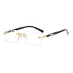 Picture of Rectangle Style Metal-Trimmed Frameless Sunglasses for Men and Women Fashion