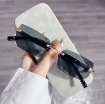Picture of Rectangle Style Metal-Trimmed Frameless Sunglasses for Men and Women Fashion