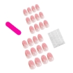Picture of Gradient Pink French Ice Transparent Press-On Nails – Pure Desire Collection